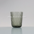 Leaf pattern solid color glass tumbler